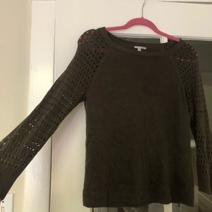 HALOGEN OLIVE GREEN SWEATER